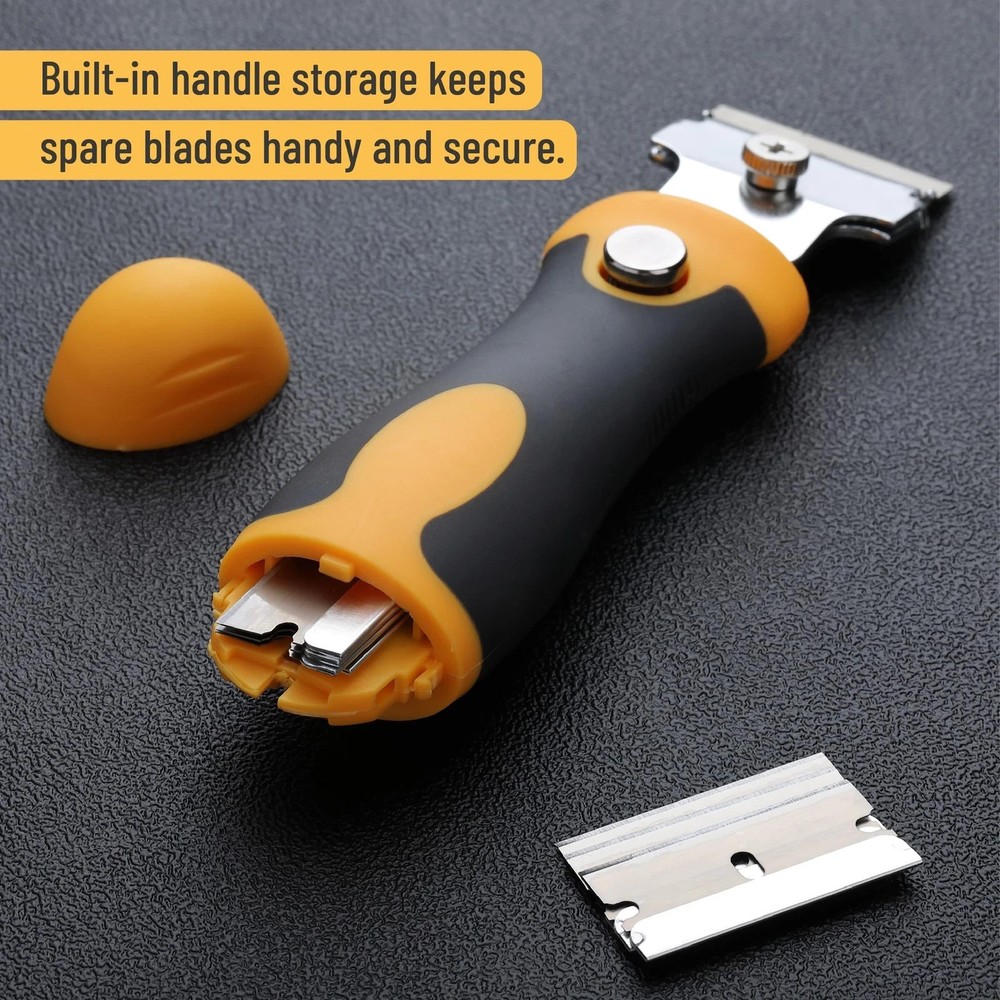 Razor Blade Scraper Set Decal Removal Tool 20 Blades Storage Handle Durable Kit