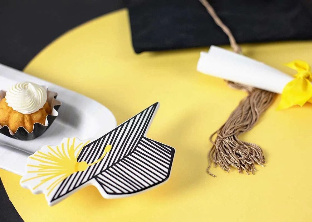 Happy Everything™ - Striped Graduation Cap Mini Attachment - MINI-GCAPSTR