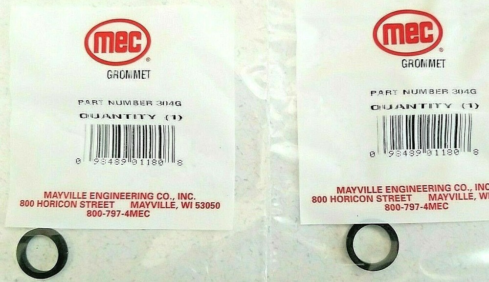 MEC ( 2 ) RUBBER GROMMETS  # 304G  ALL MEC  PRESSES