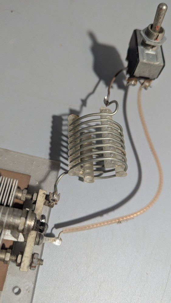 Vintage Variable Capacitor & Tuning Coil Assembly w/ Toggle Switch