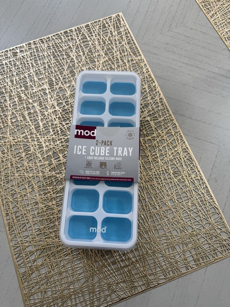 Ice Cube Tray Silicone 2 Pack In Blue Color