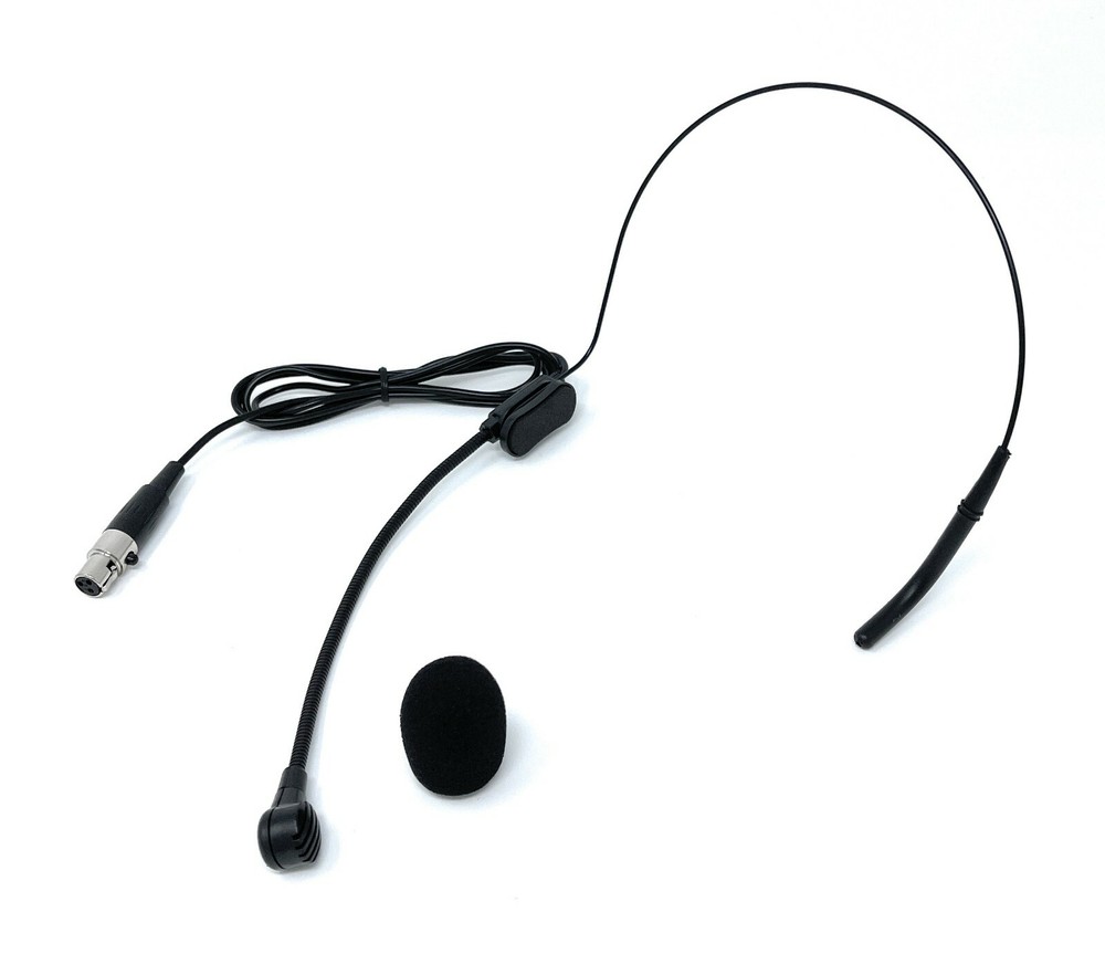 Headset Microphone for AKG Samson Wireless Mic System w/ mini XLR 3 pin Black