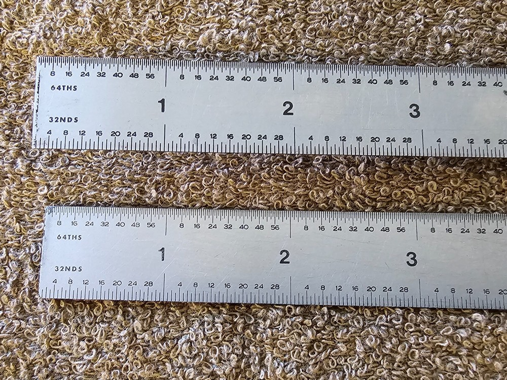 2 Pec 24" 16R Double Sided Drafting Spring Ruler Rule 32 64 100 50ths