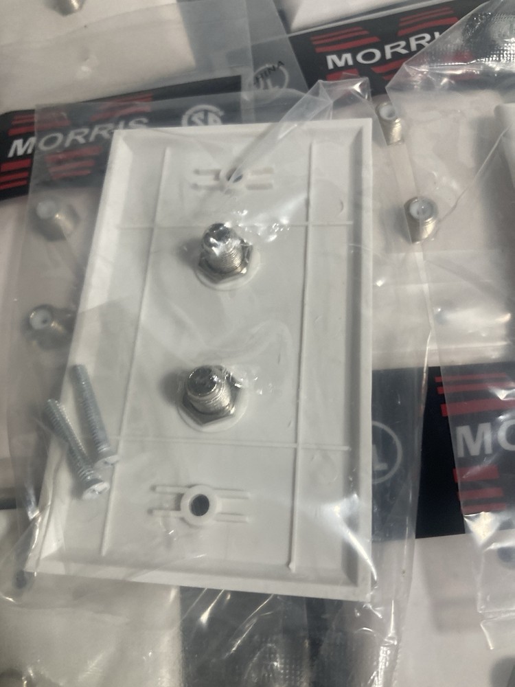 17 Pack double tv jack Wall Plates white