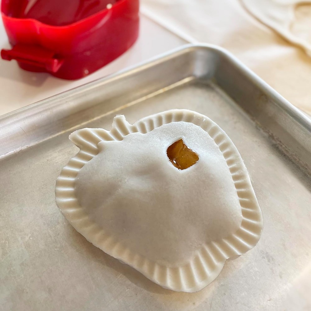 R M 5 Inch Pocket Pie Maker Apple Shape Hand Pie Press Red