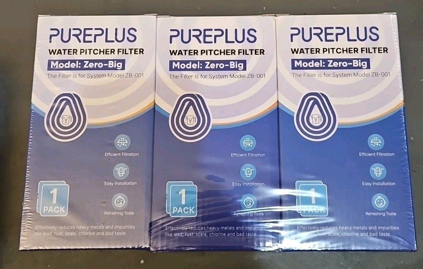 Water Filter Replacement For Zero Water Zero Big Water Pitcher - 3 Pack