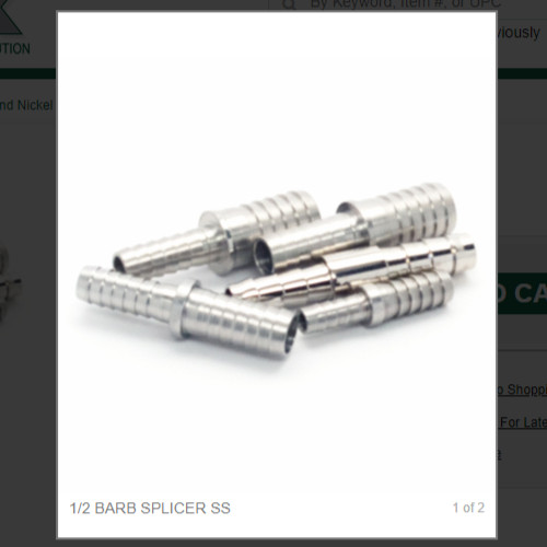 1/2 BARB SPLICER SS # 9130