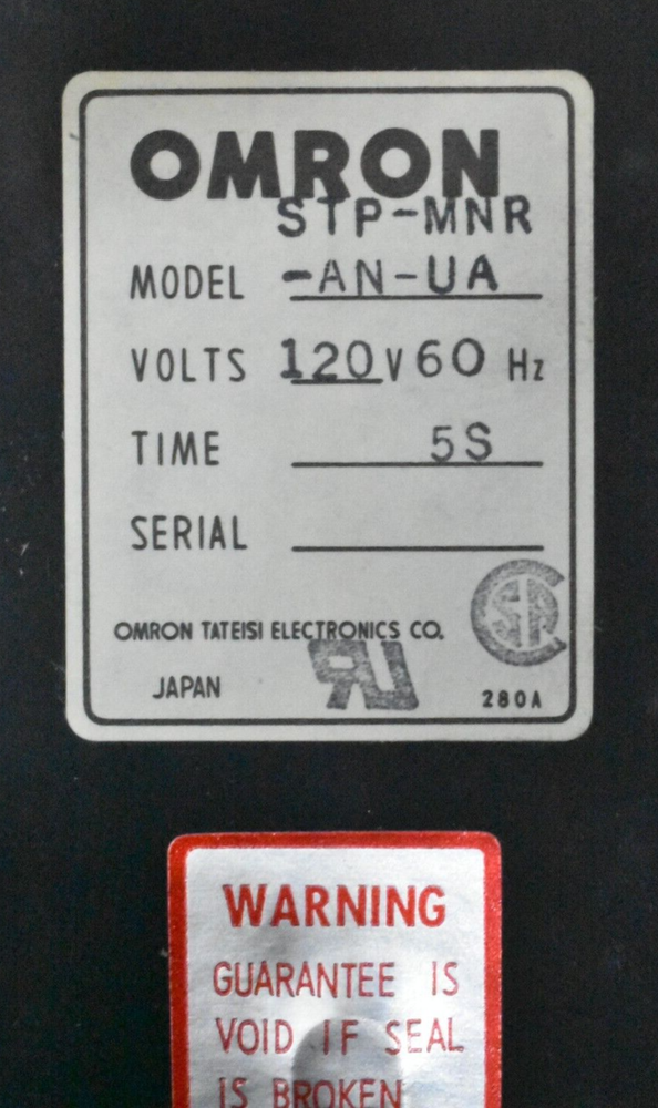 Omron STP-MNR-AN-UA Timer Module 0-5 Sec