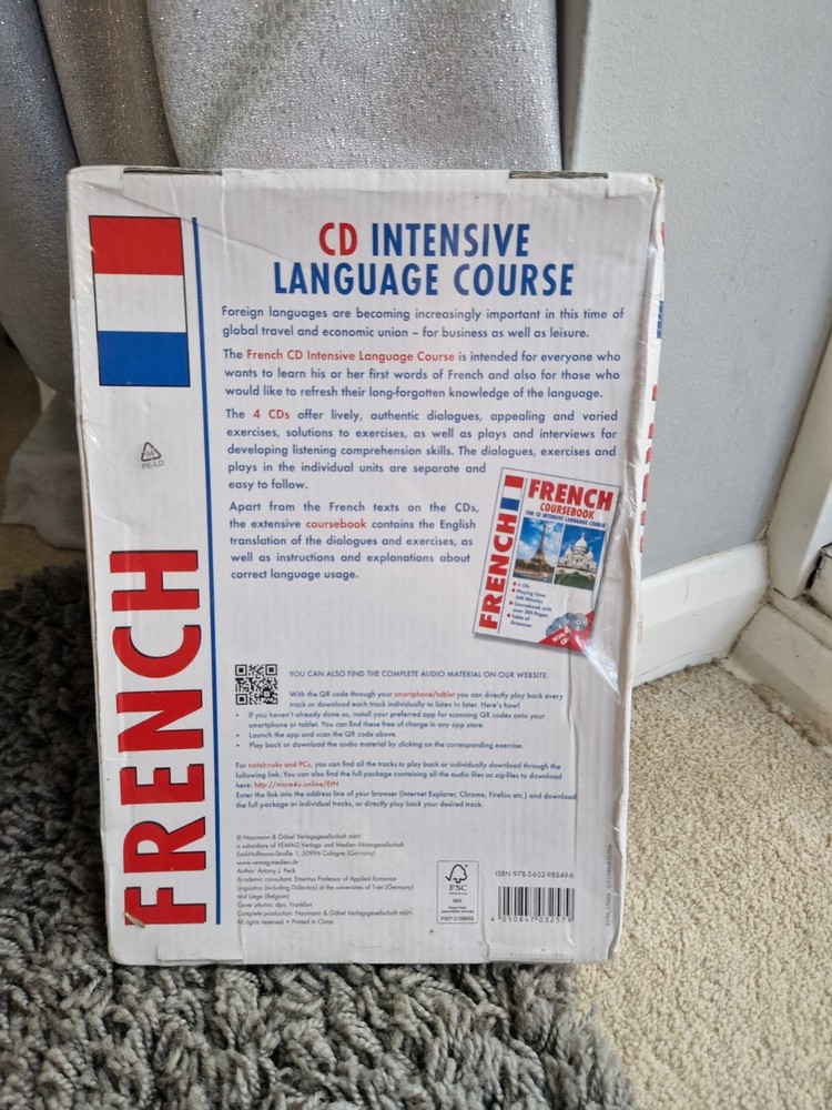 French Intensive Language Course - 4 CDs & Course Book Education