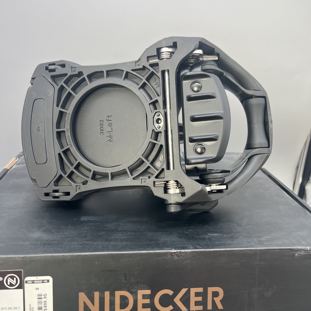 Nidecker Supermatic Snowboard Bindings, Carbon Black, Medium MY25