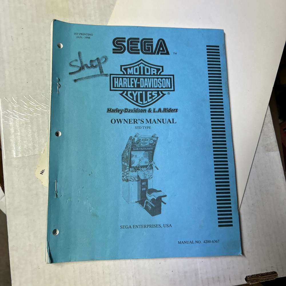 Missing  HARLEY - DAVIDSON SEGA STD TYPE arcade game owners manual
