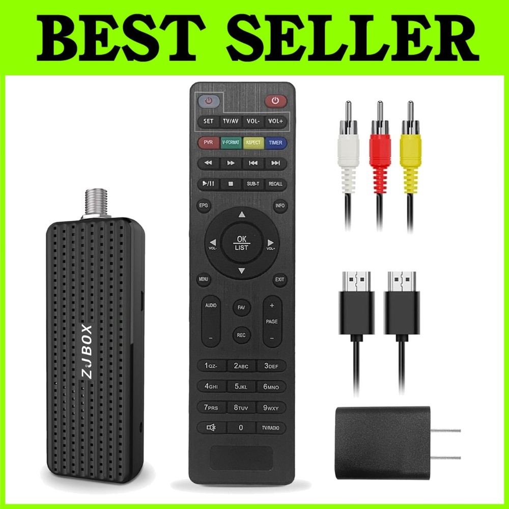 Compact Digital TV Tuner Box with Remote Control