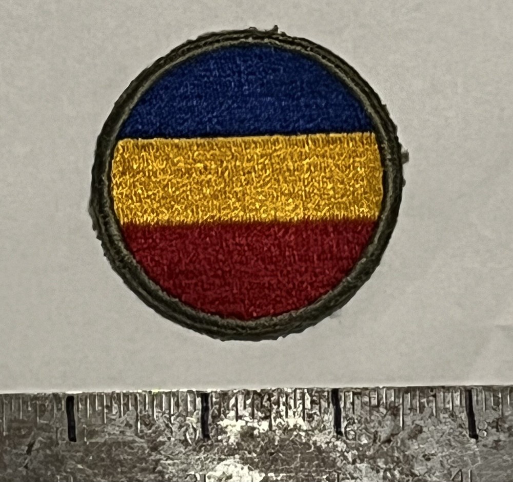 Replacement and Schools Command White Back Patch WWII Original No Glow