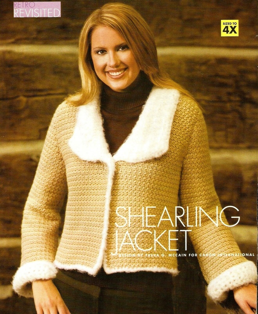 COZY Shearling Jacket/Apparel/ Crochet Pattern INSTRUCTIONS ONLY