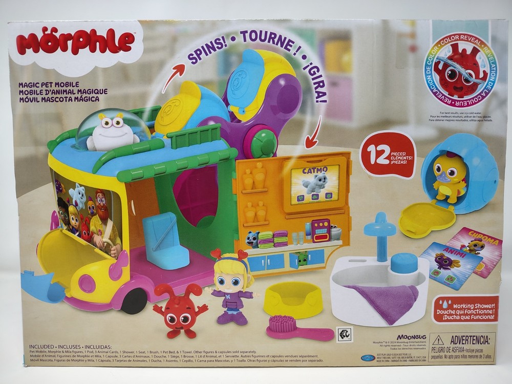 Morphle Magic Pet Mobile Playset – 12 Piece Set w/ Figures – Moonbug – NEW