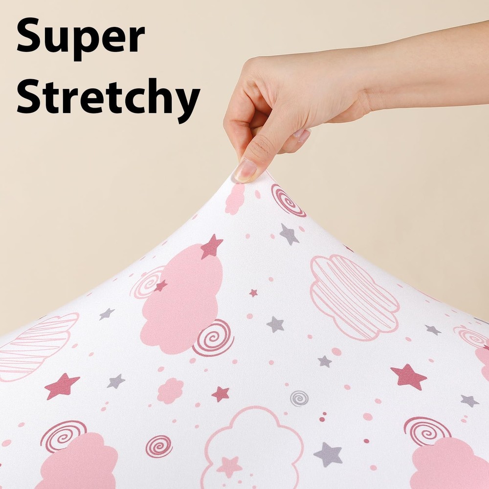 3 Pack Pink Rainbow Crib Sheets 52x28 Soft Microfiber