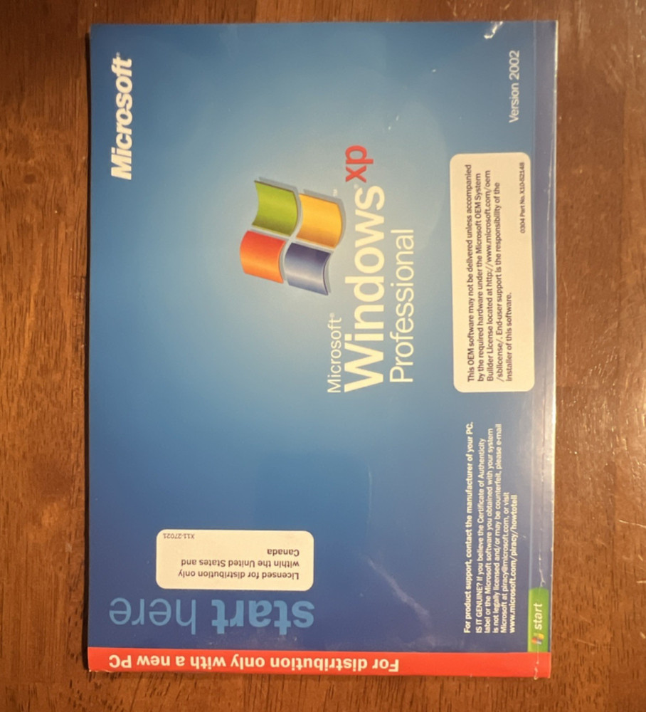 Microsoft Windows XP Professional  CD English Operating System Factory Sealed