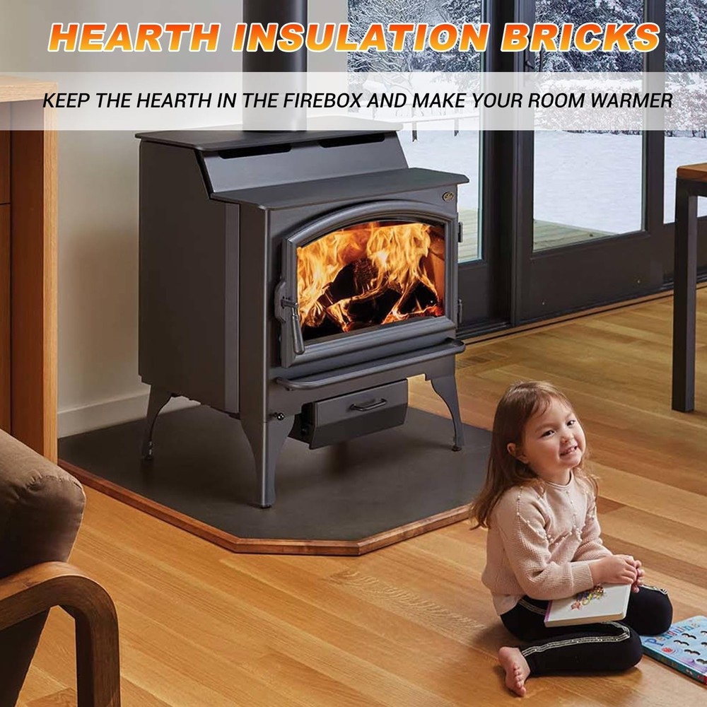 Fire Bricks, WoodStove Firebricks, 2400F Light Weight High Temperature Insula...