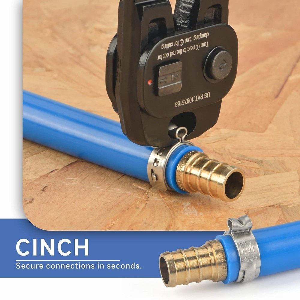 Ergonomic Ratchet PEX Cinch Tool with Clamp Removal Function - All-in-One Kit