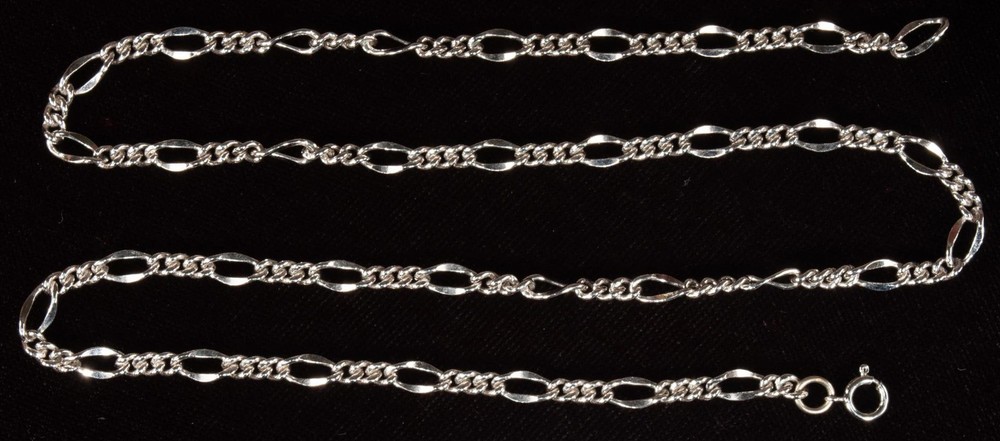 Sterling Silver Link and Open Link Chain 18” 4mm NEW