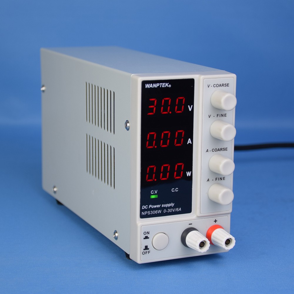 0-30V 0-10A Lab DC Bench Power Supply Variable Adjustable Power Supply