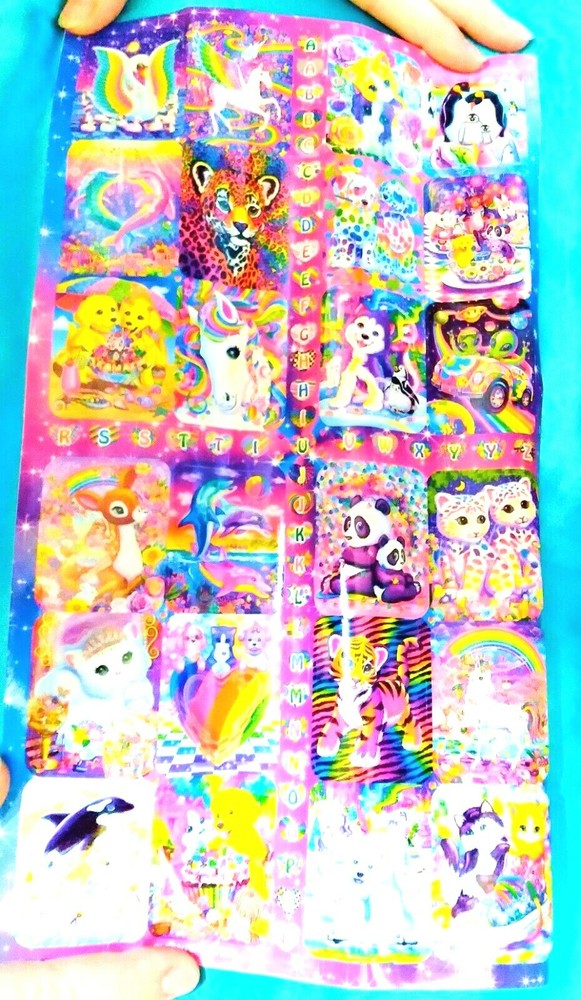 LISA FRANK - One - LARGE STICKER SHEET - S-3.
