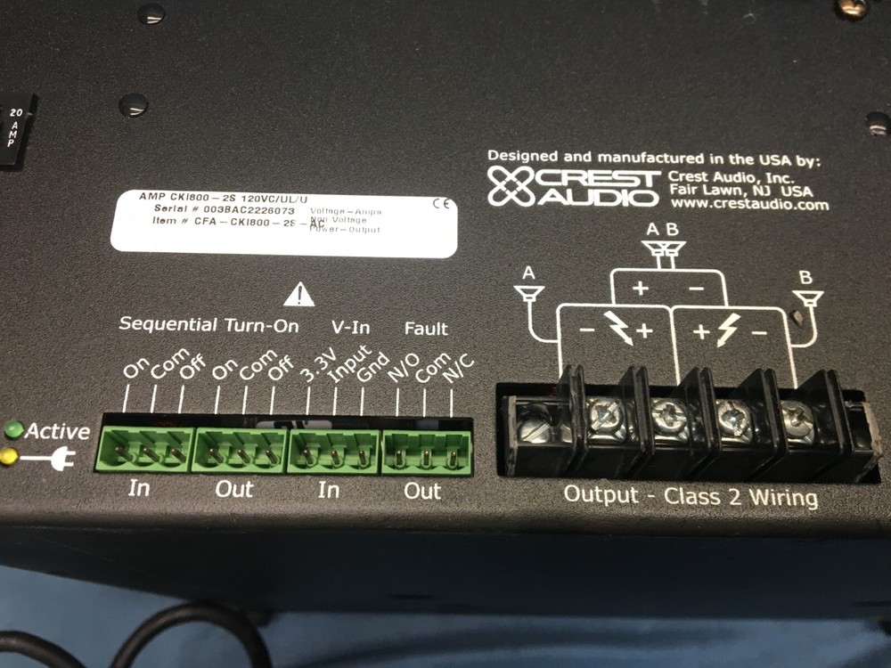 Crest Audio CKi 800-2s Professional Amplifier