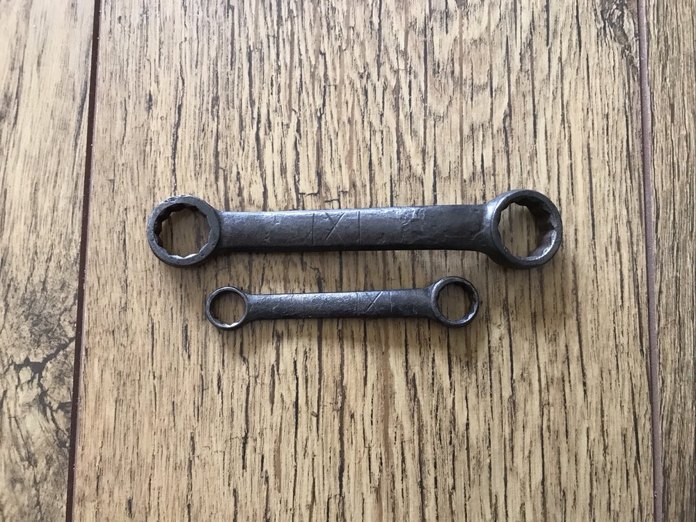 2 Vintage Macrome Short Ring Spanners AF.