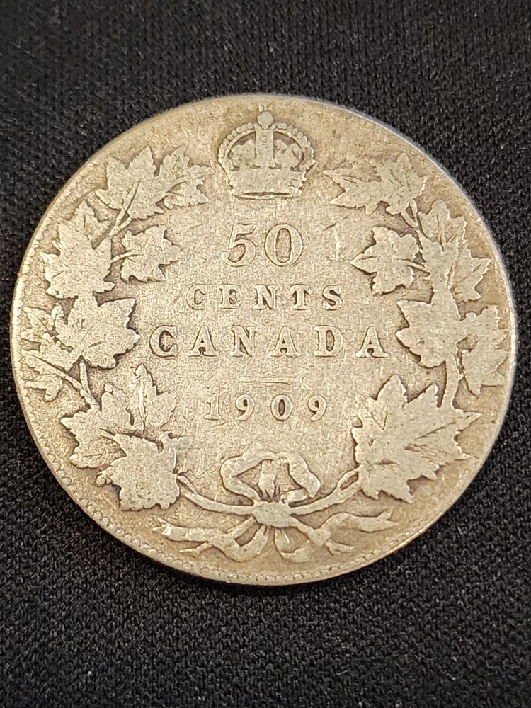 1909 Canada 50 Cents Silver Coin