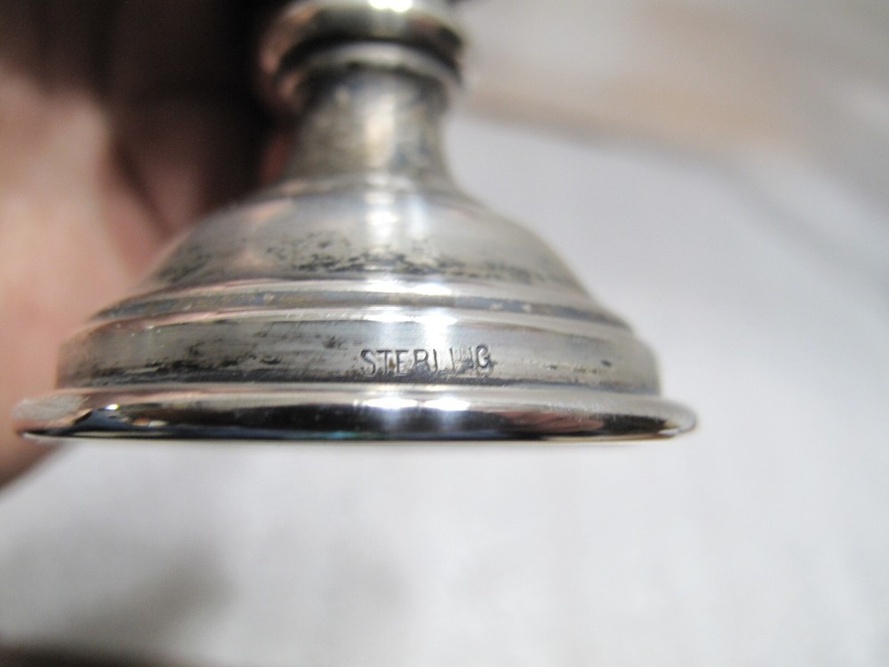 Vintage Sterling Silver Chased Footed Kiddush Cup