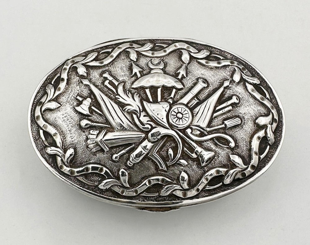 ANTIQUE TURKISH OTTOMAN UNMARKED SILVER SNUFF BOX 18TH CENTURY