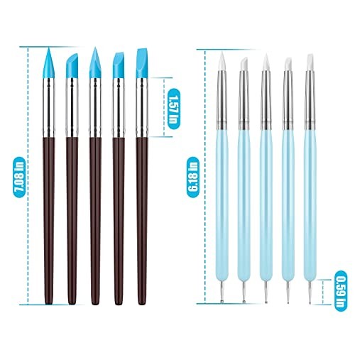 10Pcs Silicone Clay Sculpting Tool, Modeling Dotting Tool & Pottery Craft use