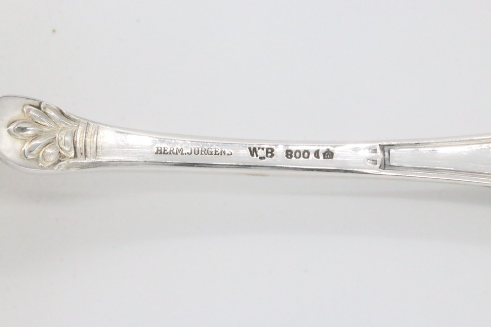 Herm. Jurgens 800 Silver Ice Cream Set