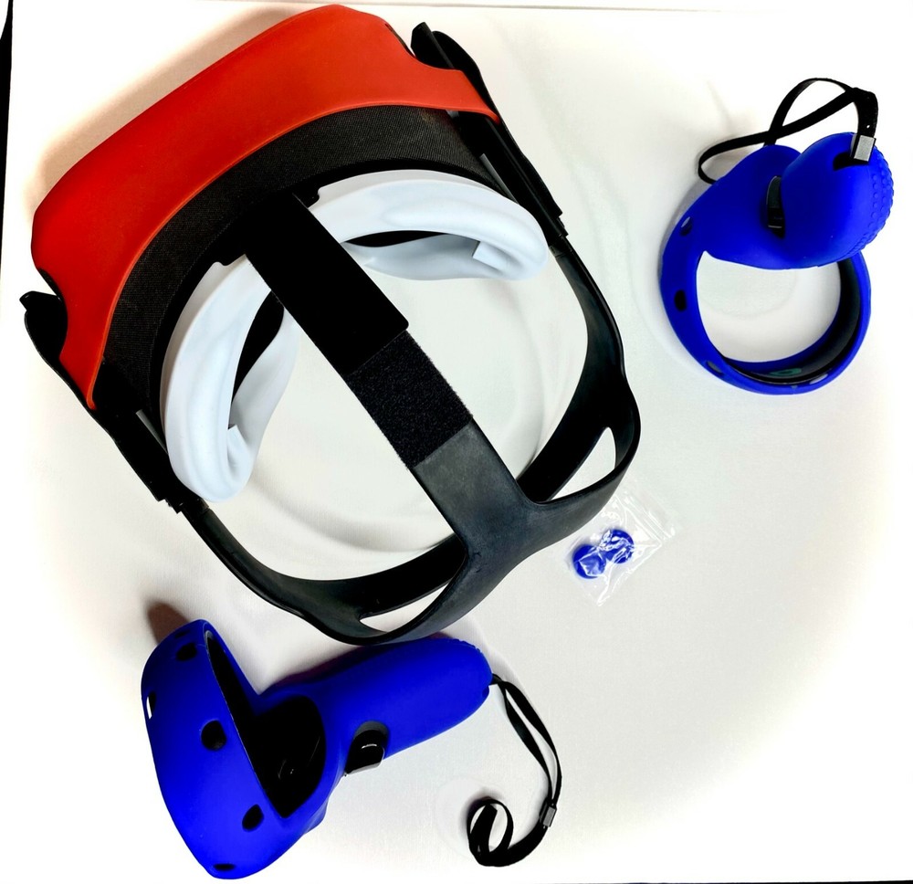 Silicone Case Cover Compatible Oculus Quest 2, Red, White, Blue 