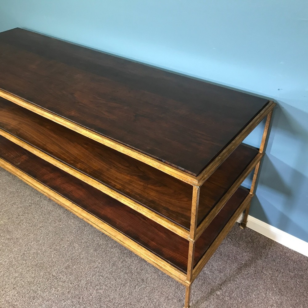 Pride Sasser Gilt Iron & Mahogany Buffet Console