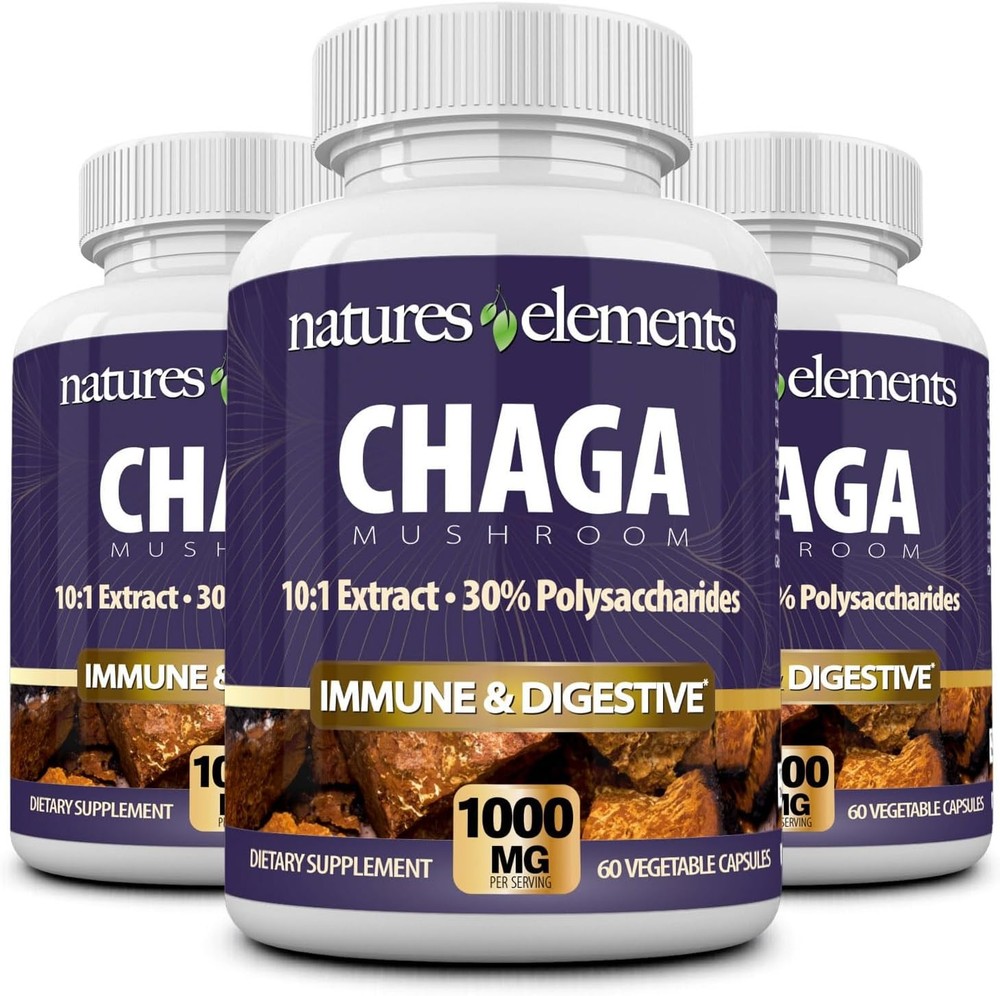 s Elements Chaga Mushroom – – 10:1 Extract % Polysaccharides –