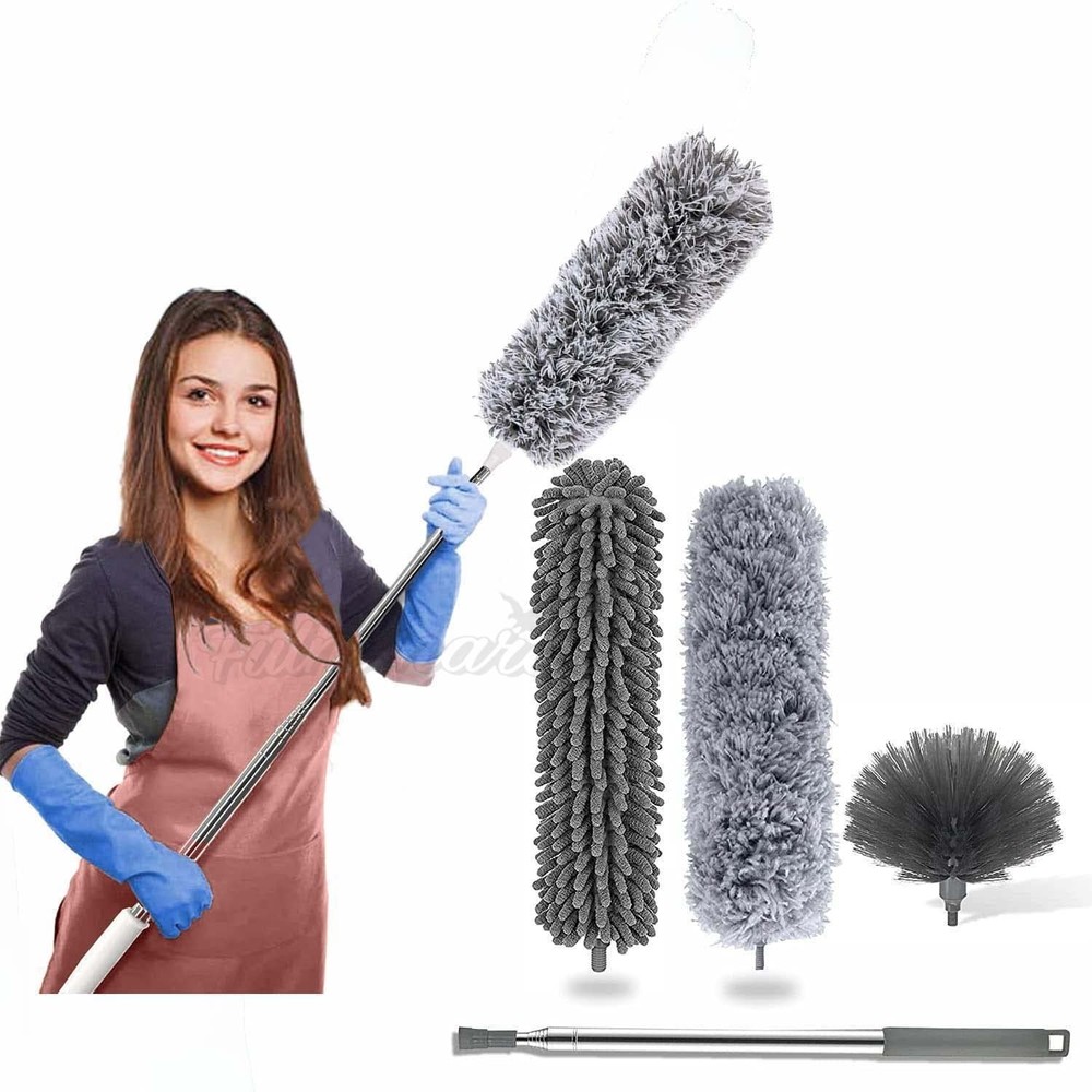 Fulminare 3 in 1 Microfiber Feather Duster 4PCS Mop