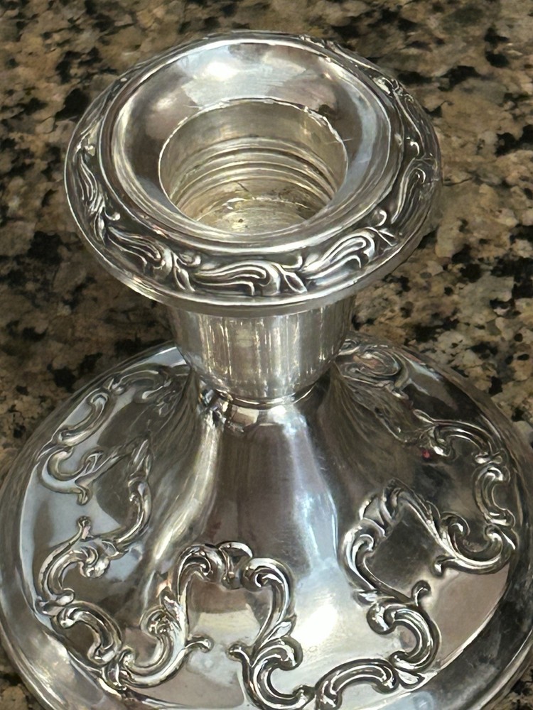 Gorham Weighted Sterling Chantilly Candlesticks #1411