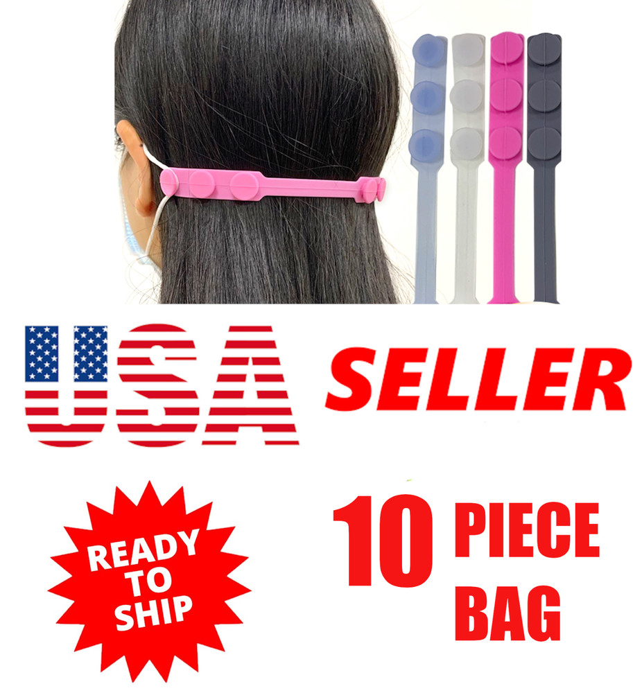 Ear Hook Extender Face Mask -10 Pack Adjustable Ear Saver Strap Extension USA