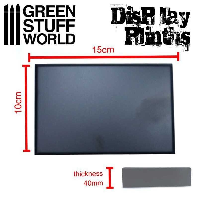 Rectangular Plinth 15x10 cm Black- mdf wood scenery figures exhibition 40k