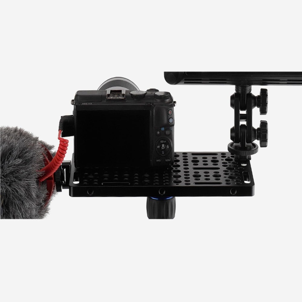 Multi-Function Camera Cheese Plate with 1/4 3/8 Threads Switching Plate