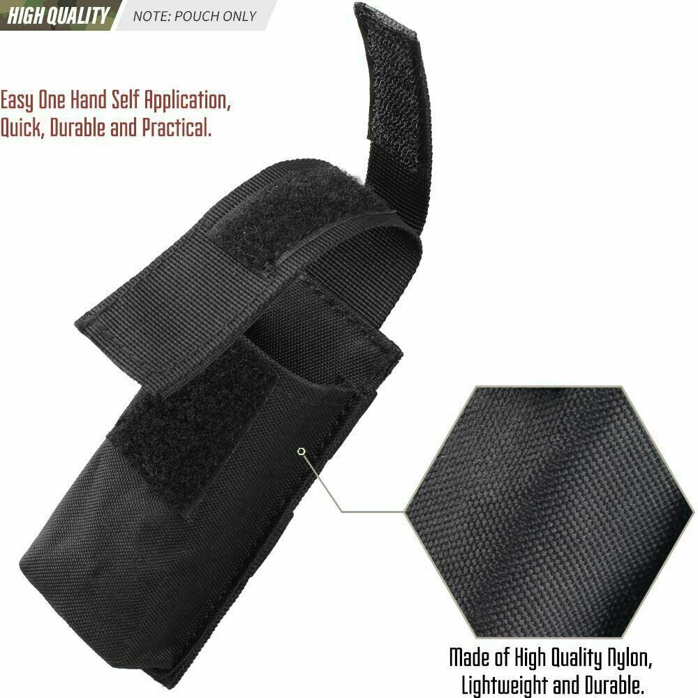 Tactical Molle Flashlight Holder Nylon Belt Holster Flashlight Torch Case Pouch