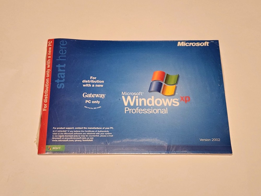 Microsoft Windows XP Professional Service Pack 1 - Version 1.1 - Gateway CD 2002