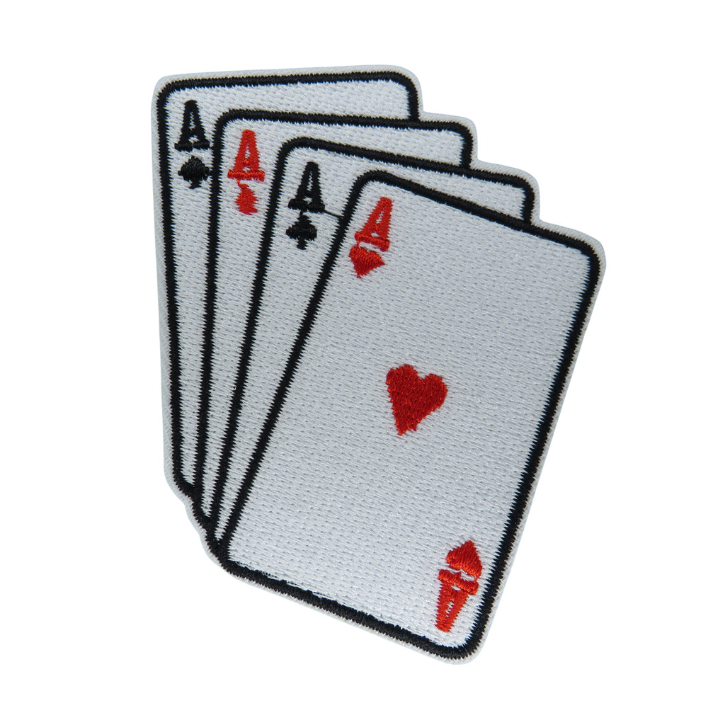 Patch poker playing cards patch iron on patch biker punk patch iron on