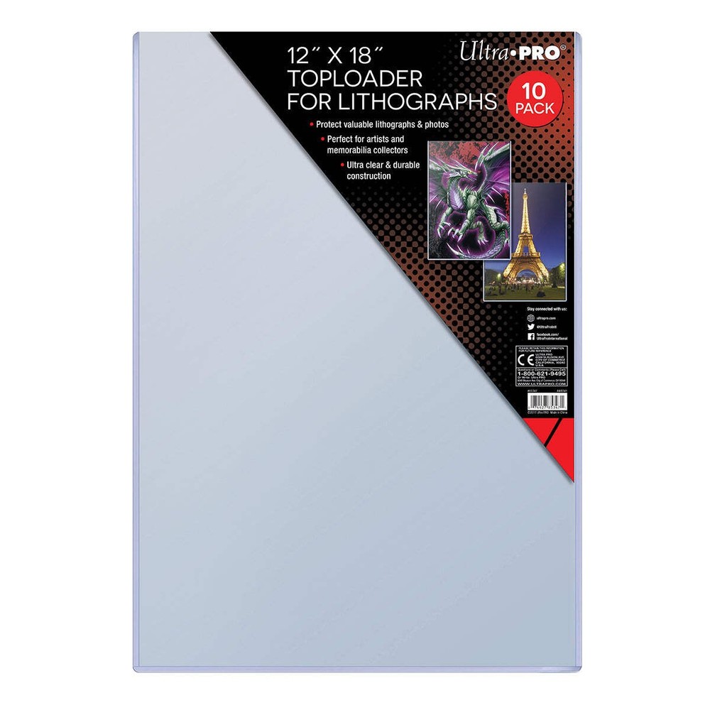 Ultra PRO 12"x18" Clear ProtectorLitographs Toploaders Memorabilia Collectors