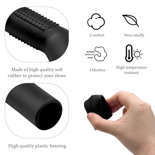 2PCS Motorcycle Rubber Gear Shift Lever Shoe Protector, Universal Anti Black