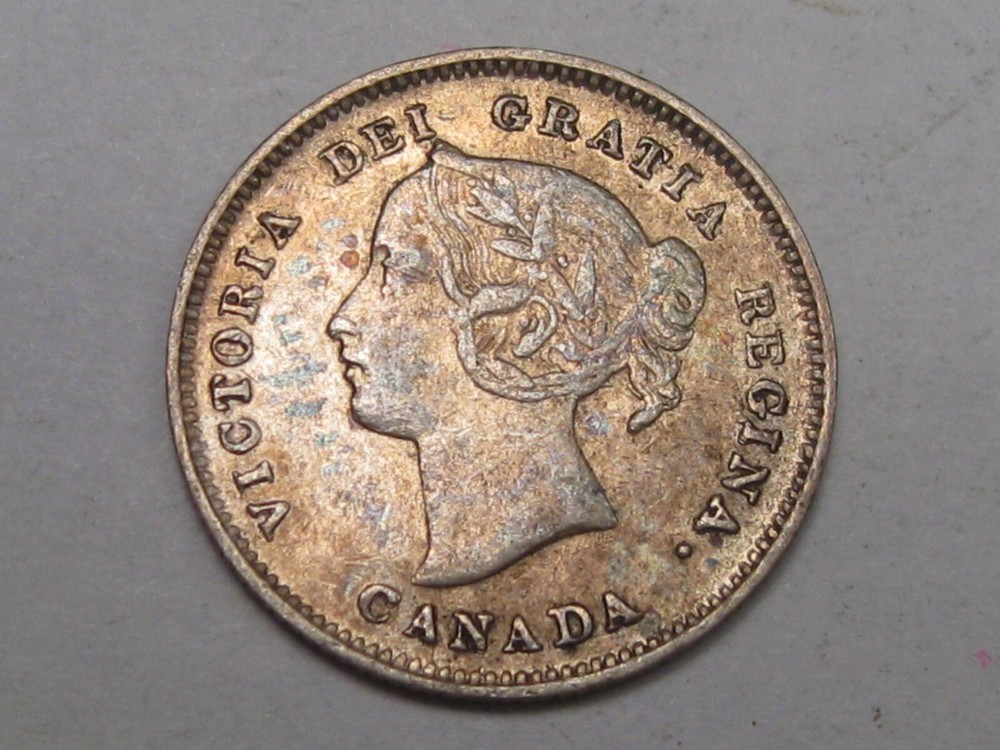 High Grade 1900 Silver 5¢ Five Cent CANDA.  #4