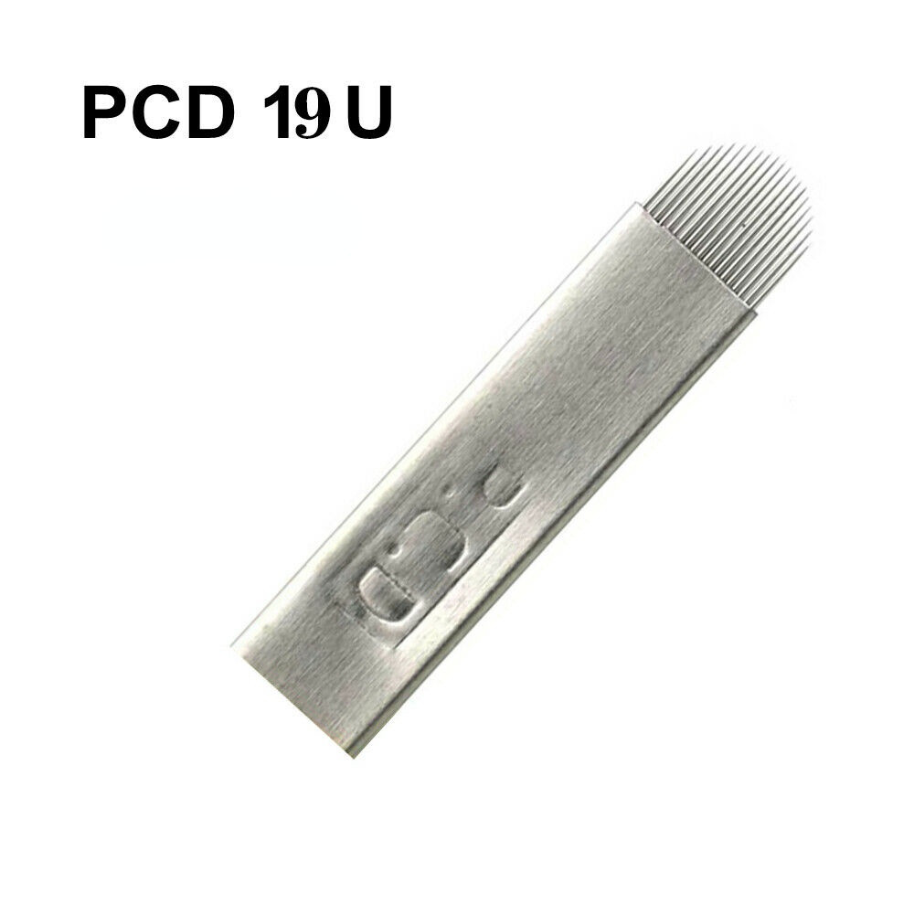 100pcs PCD 19 Pins U Shape Needles Microblading Permanent Makeup Tattoo Eyebrow