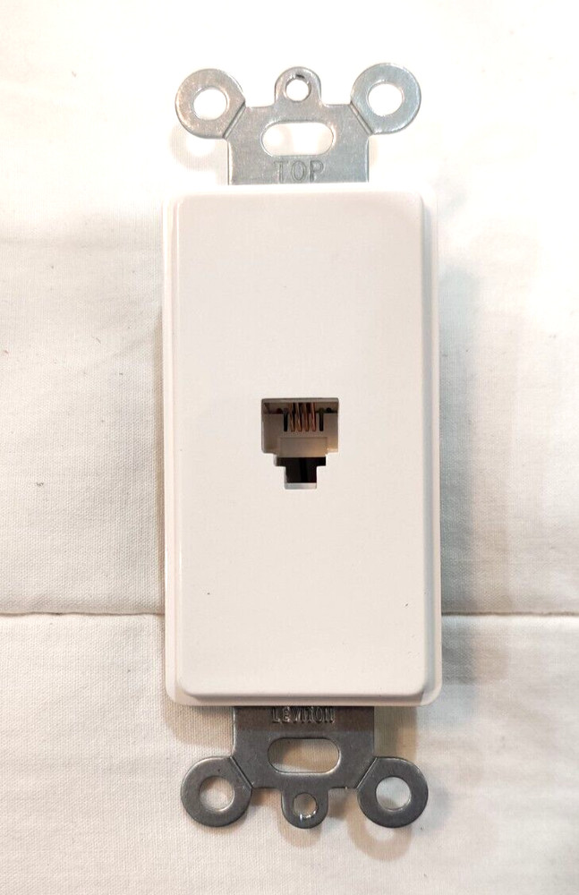 Leviton White Phone Jack - Decora 490