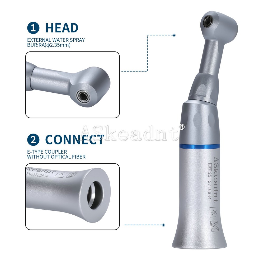 NSK Style Dental Slow Low Speed Handpiece Contra Angle Push Button/Latch E-type